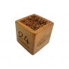 codigo QR cubo macizo de madera